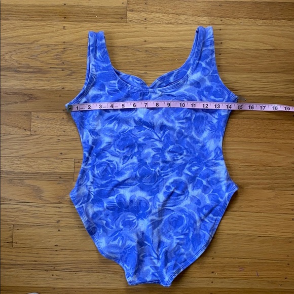 Vintage Rose Pattern Blue Bodysuit - Picture 5 of 6